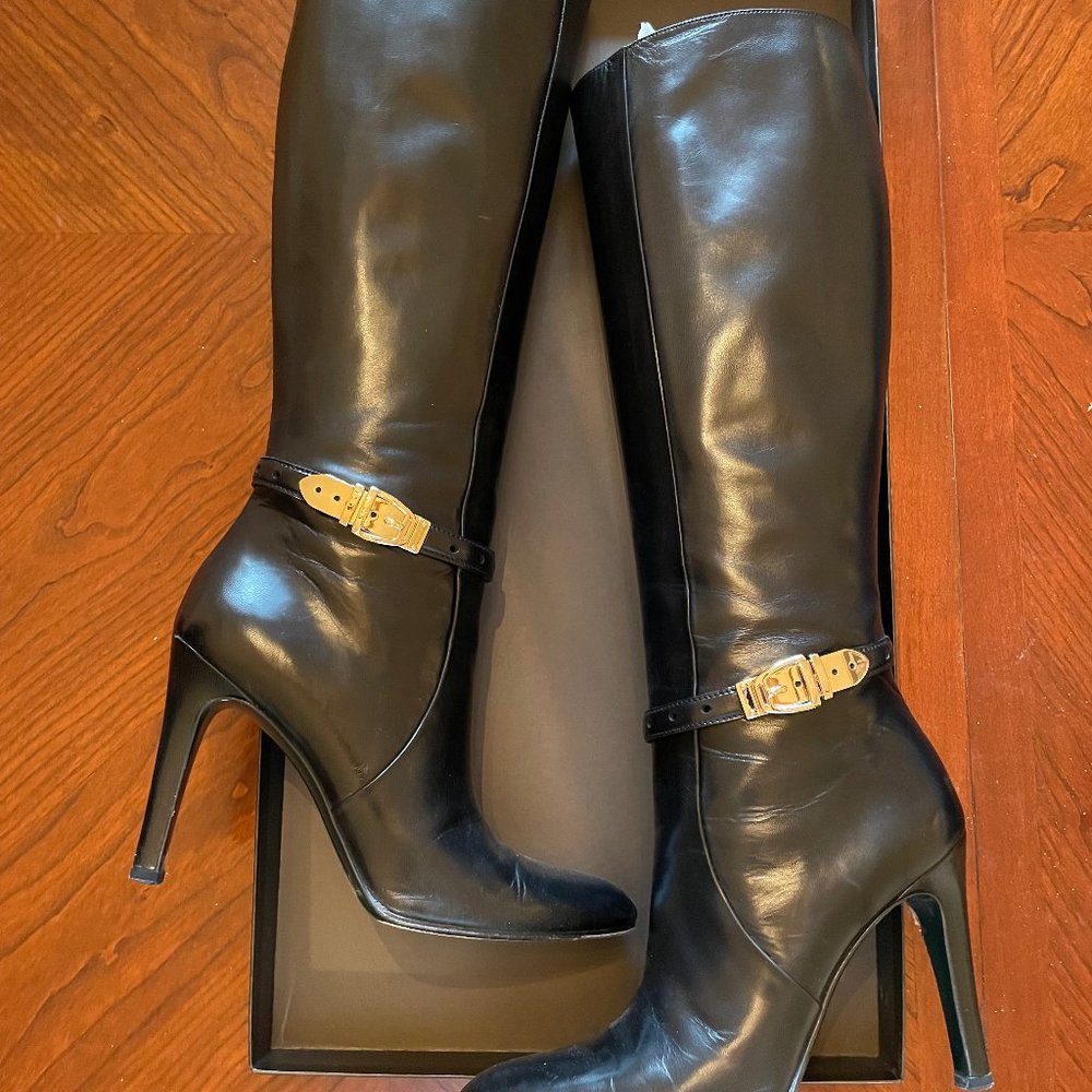 Gucci Malaga Kid Knee High Boots 7 - Picture 4 of 10